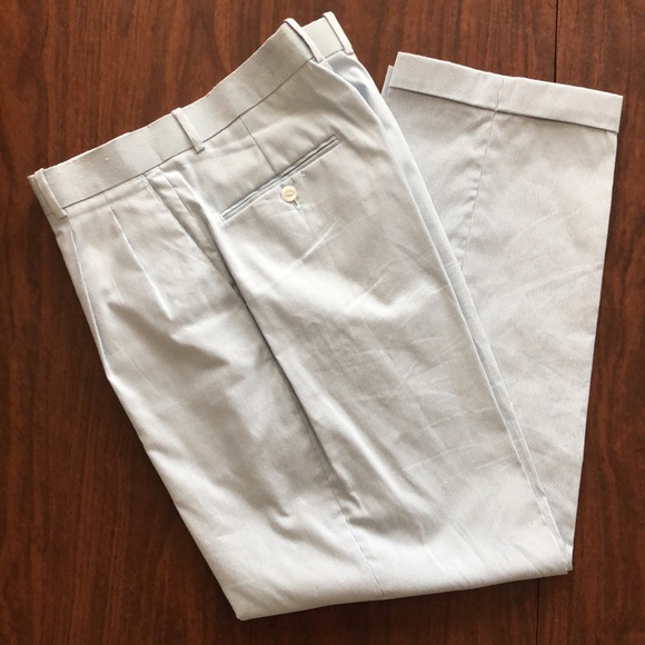 REFLECTIONS 2-Piece Costal Beach Cotton Blend Baby Blue Pinstripe Suit - Picture 11 of 13